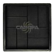 Форма тротуарной плитки 72/7 Квадрат 8-кирпичей шагрень